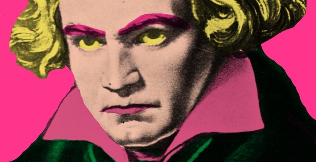 Popkonstversion av porträtt av Ludwig van Beethoven.